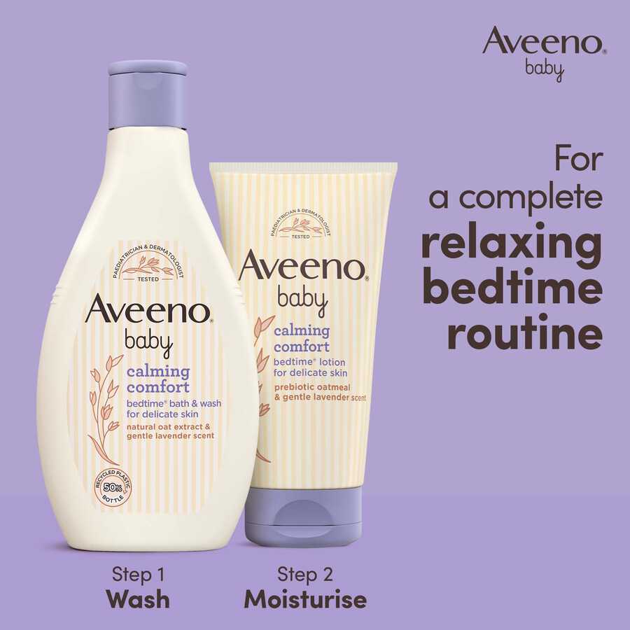 aveeno baby beruhigendes komfort-bade- und waschgel für die schlafenszeit 400 ml aveeno