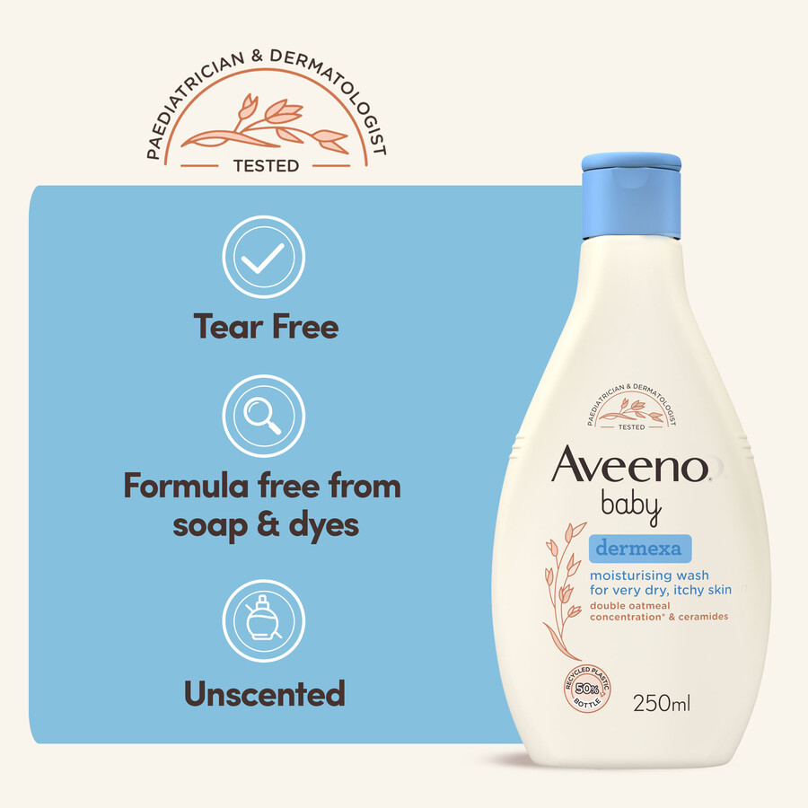 dermexa baby body feuchtigkeitsspendendes waschgel aveeno baby