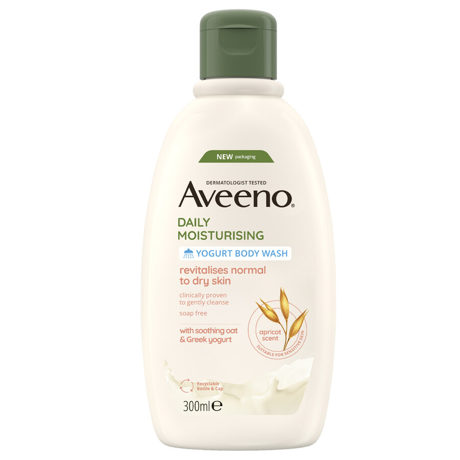 tägliches feuchtigkeitsspendendes joghurt-duschgel aprikose honig aveeno
