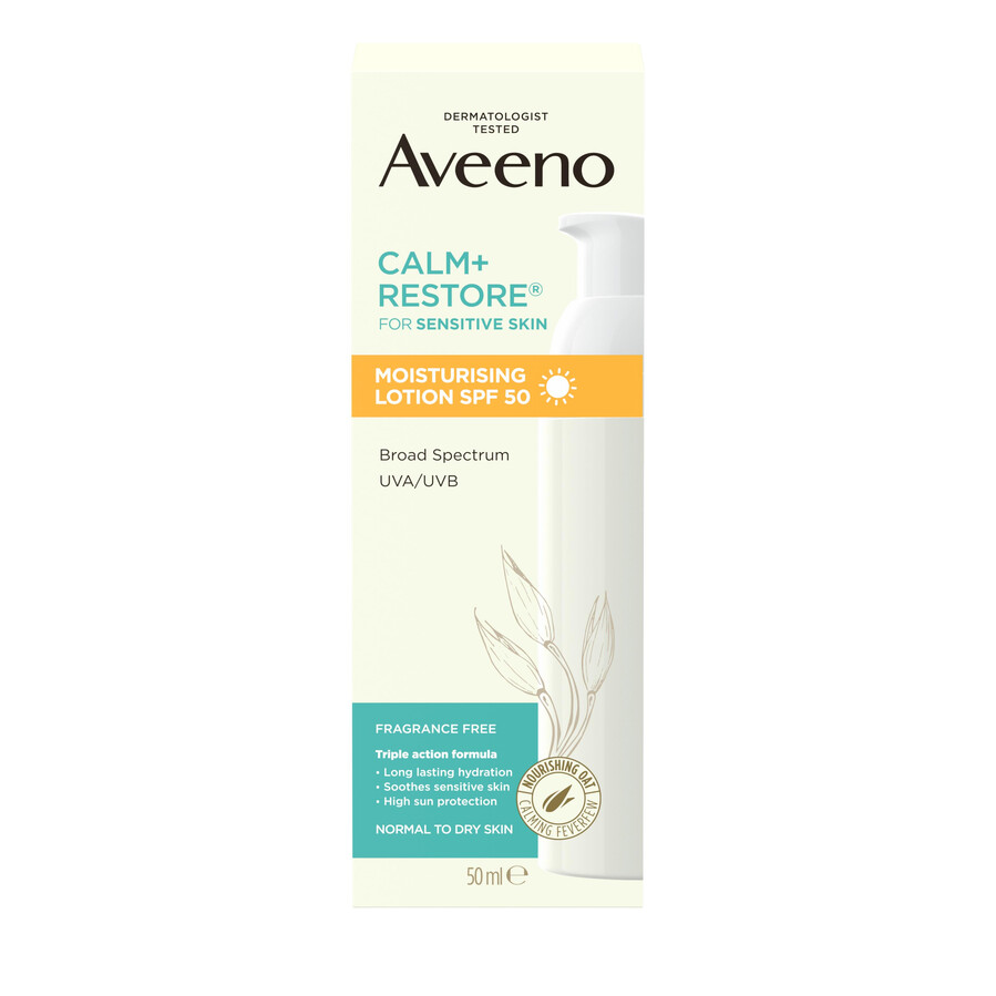 aveeno calmrestore spf50 lotion 50ml pflege für empfindliche haut