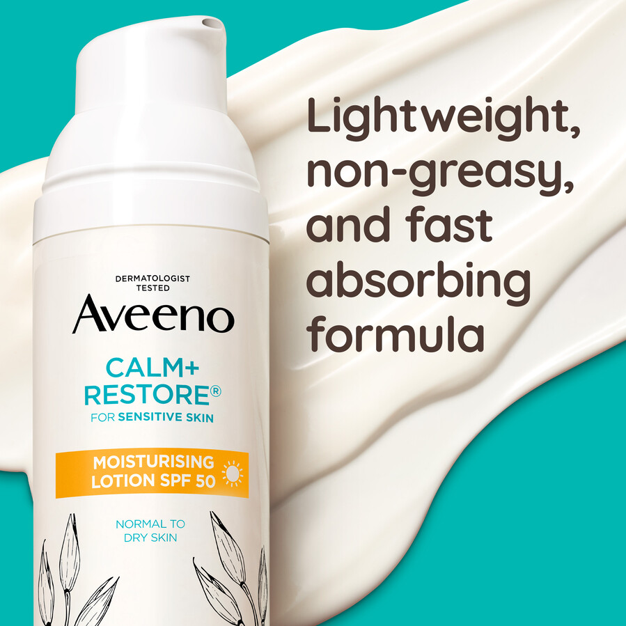 aveeno calmrestore spf50 lotion 50ml pflege für empfindliche haut