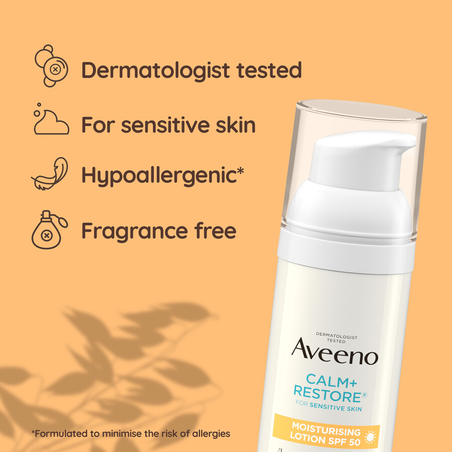 aveeno calmrestore spf50 lotion 50ml pflege für empfindliche haut