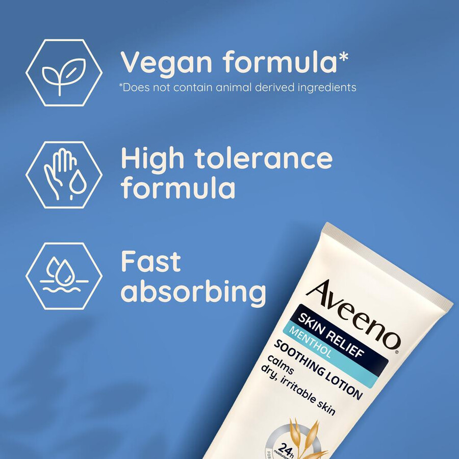hautberuhigende lotion mit menthol aveeno