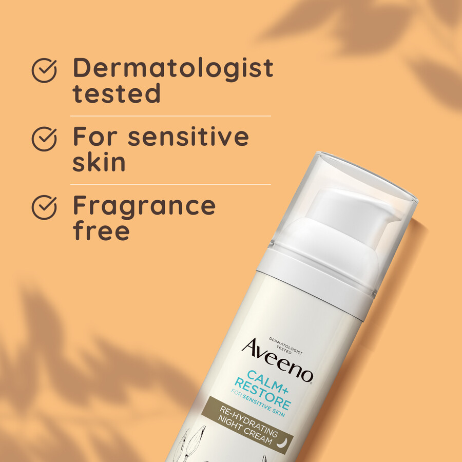 aveeno face calm restore feuchtigkeitsspendende nachtcreme aveeno