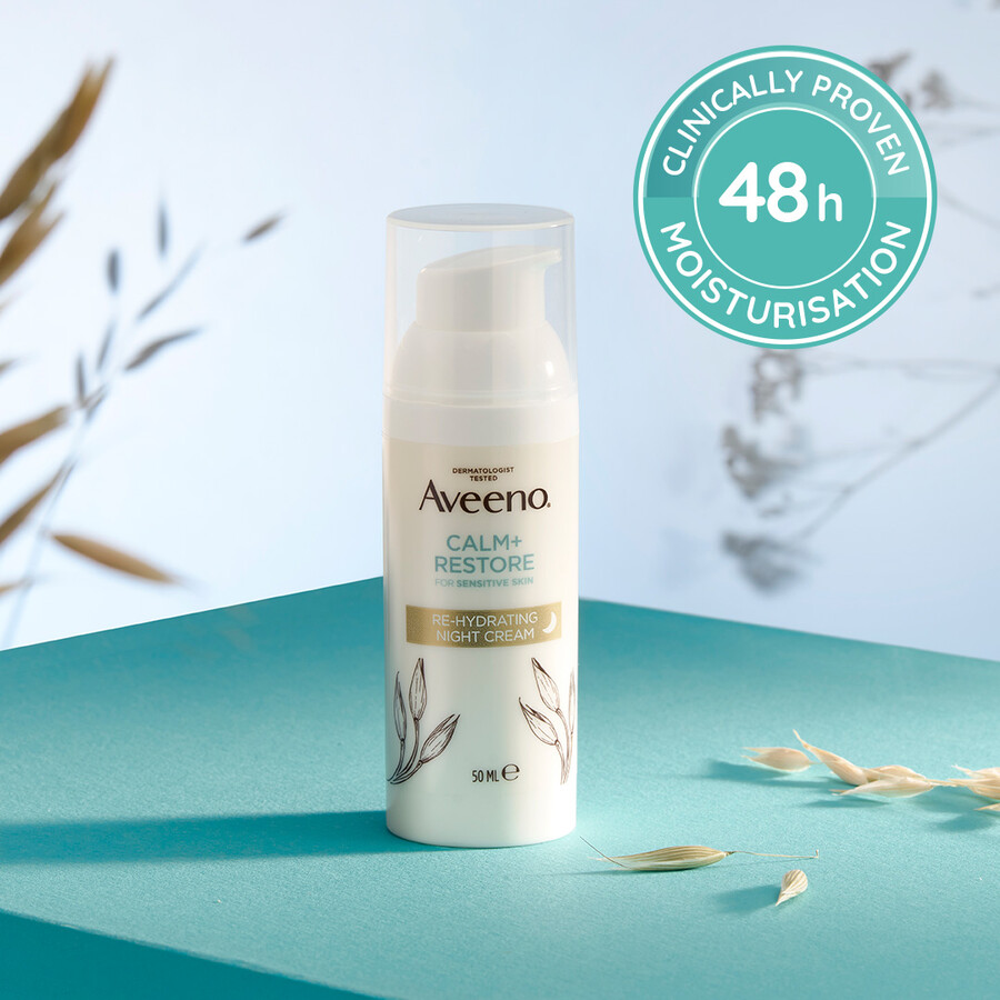 aveeno face calm restore feuchtigkeitsspendende nachtcreme aveeno
