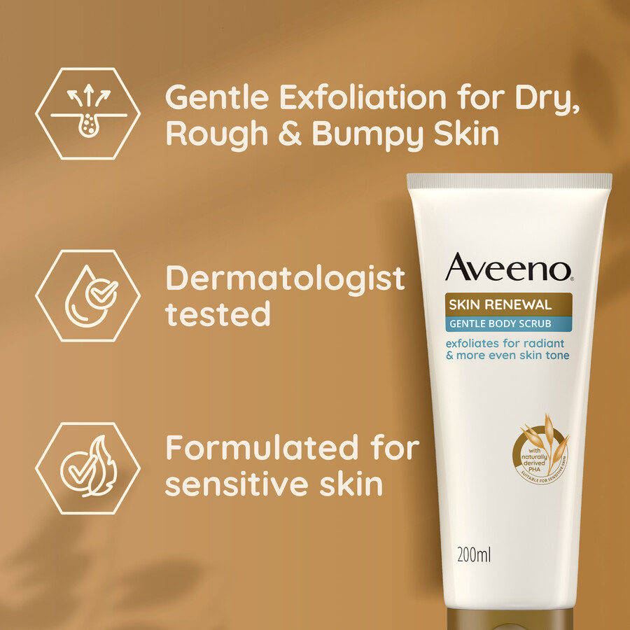 aveeno sanftes körperpeeling zur hauterneuerung aveeno