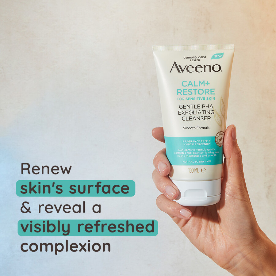 calmrestore sanftes pha-peeling-reinigungsgel aveeno