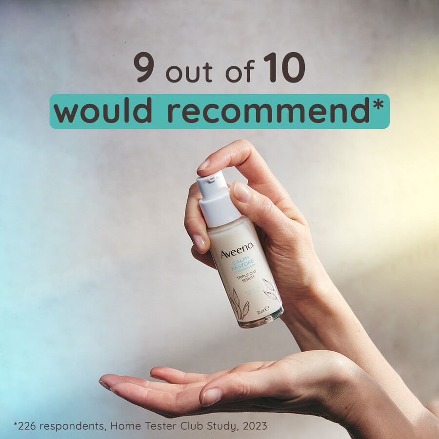 aveeno face calm restore dreifach-haferserum aveeno