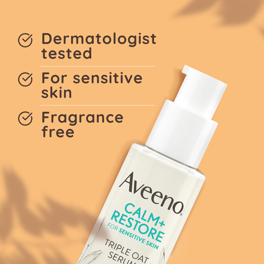 aveeno face calm restore dreifach-haferserum aveeno
