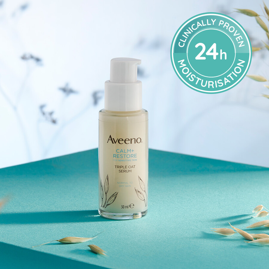 aveeno face calm restore dreifach-haferserum aveeno